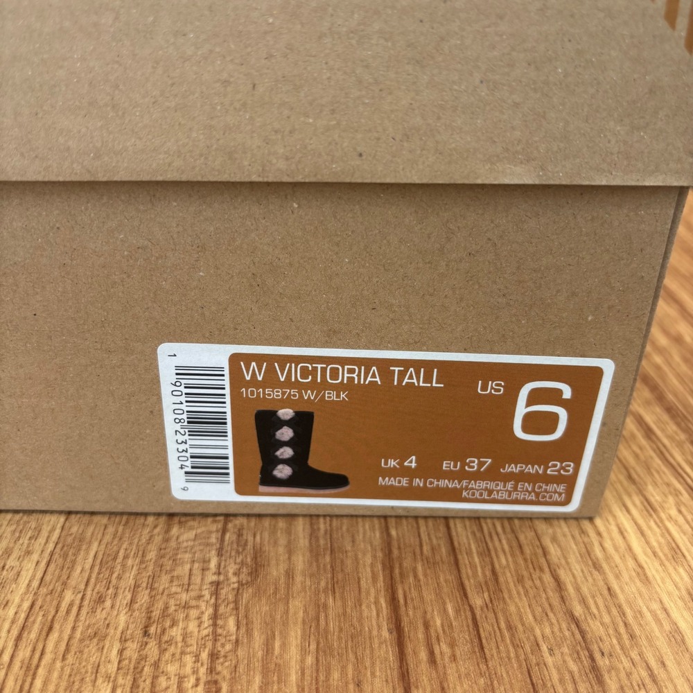 Koolaburra by UGG Victoria Tall Boot Womens 6‎ Black NEW Bow Pom Pom 1015875 - Picture 3 of 4